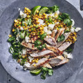 This chicken and corn salad is inspired by the Mexican street food, esquites.