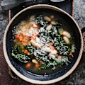 Julia Busuttil Nishimura’s white bean, cavalo nero and parmesan soup.