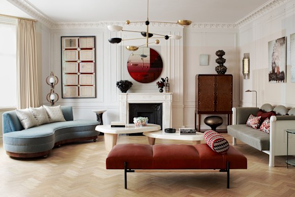 “The challenge was to respect its art deco origins while introducing modern touches,” says interior designer Scott Maddux.