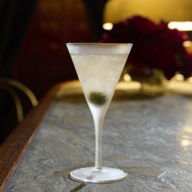 The dirty martini, one of four on offer.