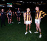 Hinkley’s regret over post-match sprays, but Hawthorn legends slam ‘embarrassing’ behaviour