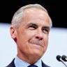 Canadian Prime Minister Mark Carney addresses supporters after his Liberal Party won the Canadian election, in Ottowa, Ontario, on Tuesday.