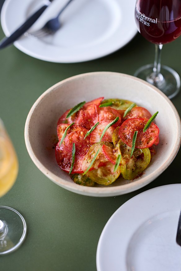 Tomato and strawberry salad.