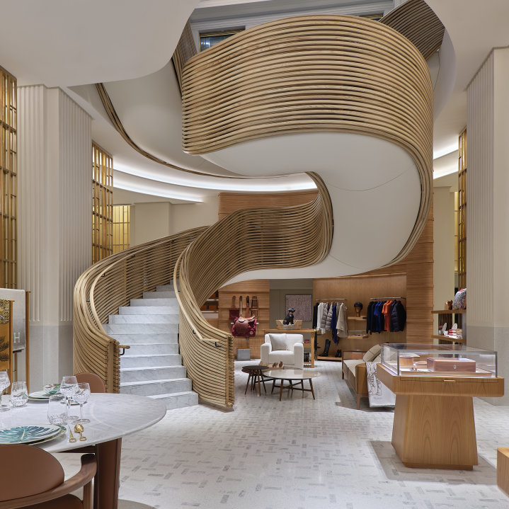 Hermes' new Sydney flagship has one impressive staircase