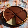Use your favourite type of chocolate for the ganache, which cloaks the caramel.
