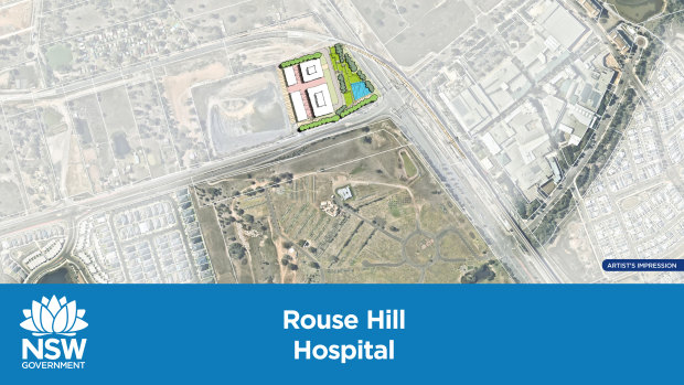 The site of the new hospital in Rouse Hill.