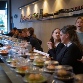 A sushi train and bar with a Brazilian bent.