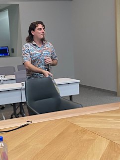 Luckey at the company headquarters.