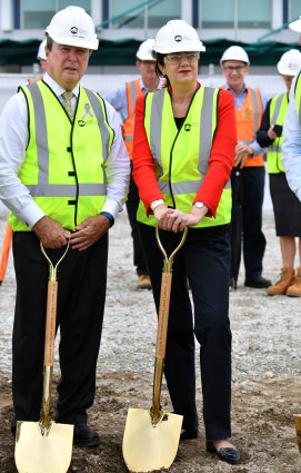 Star Entertainment chairman John O’Neill with Queensland Premier Annastacia Palaszczuk.