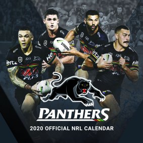 Campbell-Gillard on the cover of the Panthers' official 2020 calendar.