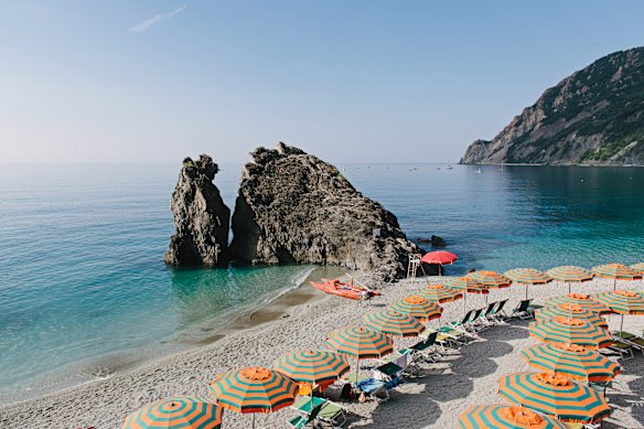 Heading towards the Cinque Terre, we visit the fishing villages of Manarola and Monterosso
al Mare (pictured).