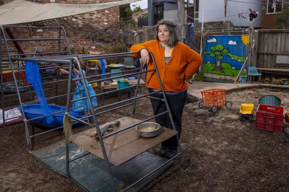 Childcare worker Ruth Harper at East West Childcare Centre, which will close for half the day on Wednesday.