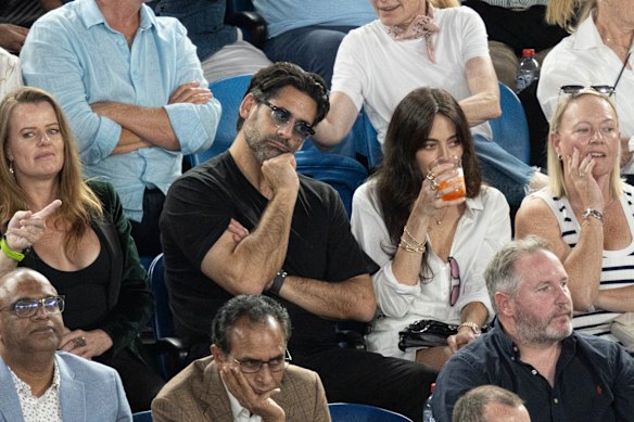 Jon Adgemis at the Australian Open in Melbourne in 2024. His playboy lifestyle has come to a crashing halt, but private lenders to his failed empire are still paying the price. 