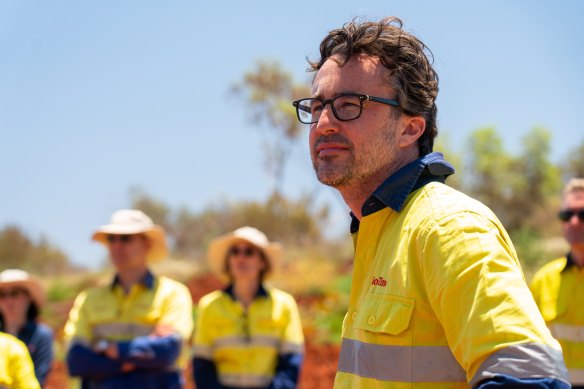 Simon Trott, chief executive of Rio Tinto iron ore, at the Rhodes Ridge deposit in the Pilbara.