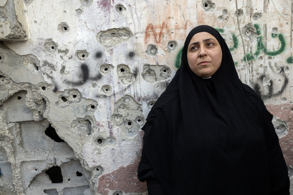 Haneen  Zandiq, the aunt of Jihad Nyaz Naser Zandiq.The 15-year-old was shot in the head by an Israeli soldier.