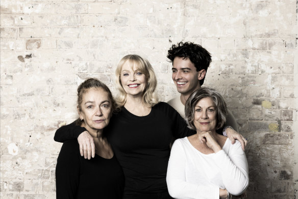 The cast of Belvoir Street Theatre’s The Weekend: Melita Jurisic, Belinda Giblin, Roman Delo and Toni Scanlan.