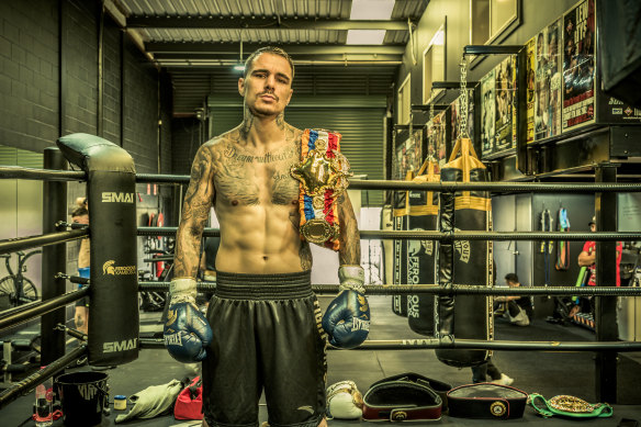 George Kambsos at his gym in Mortdale.