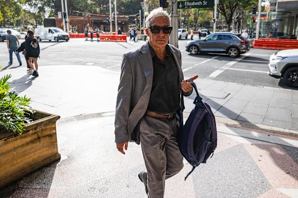 Freelance media writer Lloyd Bradford Syke arrives at court for his sentence.