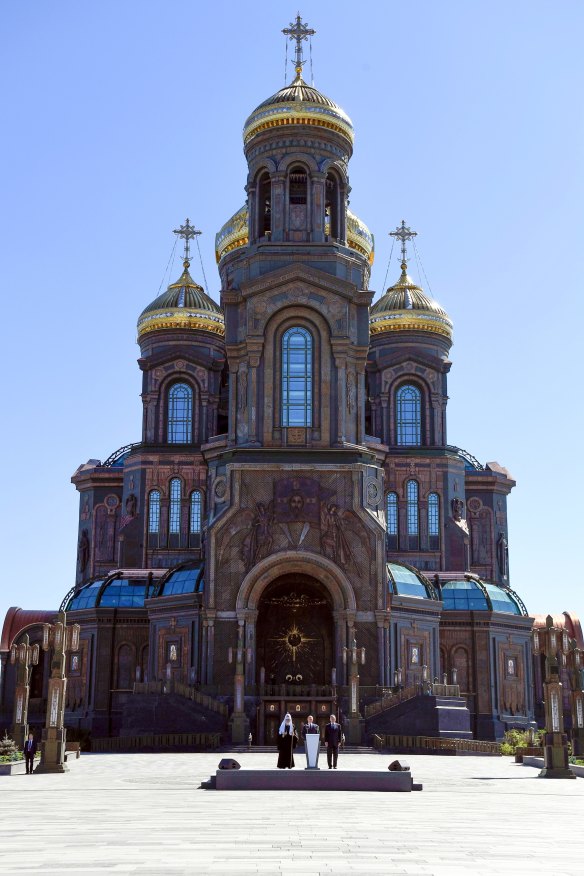 The new cathedral is nearly 100-metres high.