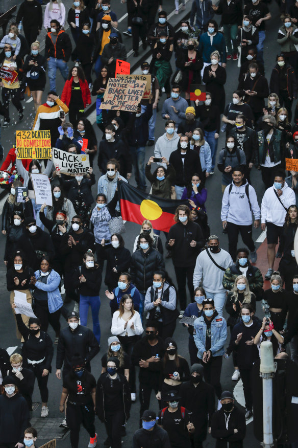 Black Lives Matter marchers defied pandemic risks to protest racism.