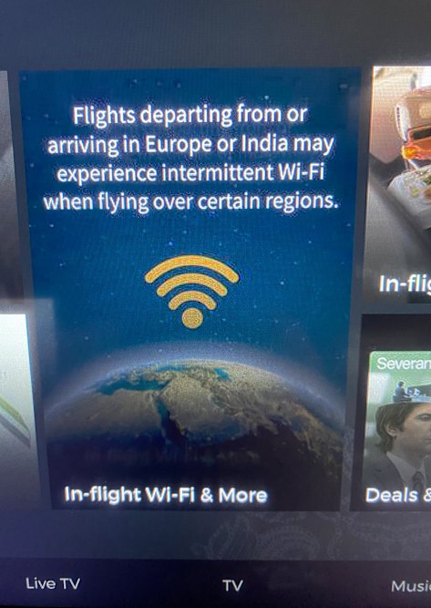 Some known trouble spots according to a warning on a Singapore Airlines plane.