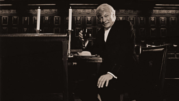 Geoffrey Robertson QC, human rights lawyer, photographed in Middle Temple Hall, London.