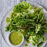 Leaf salad with parsley vinaigrette.