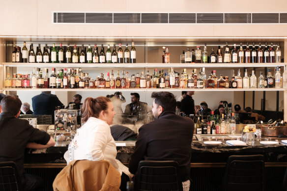 The bar at 20 Chapel is made from one long, thick slab of stone.