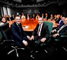 The first cabinet meeting of the Andrews government in 2014. (Colour digitally altered)