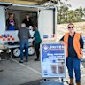Colleen Furlanetto, a SES Euroa Unit member at a Driver Reviver site on the Hume Highway.