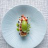 Strawberry and almond cake at Malin.