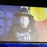 Senator Pat Dodson during an address to the National Press Club via videolink from Broome on Wednesday.