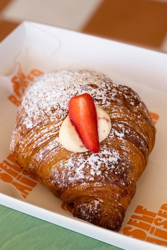 Strawberry croissant. 