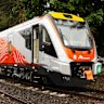 One of the first long-distance regional passenger trains at an Auburn rail maintenance centre in February.