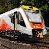 One of the first long-distance regional passenger trains at an Auburn rail maintenance centre on Friday,