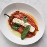 Roasted bullhorn peppers Agostino in Carlton, Melbourne.