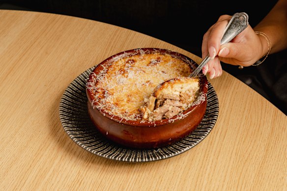 Goat moussaka at Ela Ela.