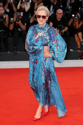 Meryl Streep wears Givenchy at last year's Venice Film Festival. ''She floated on to that red carpet,'' says her stylist, Micaela Erlanger.