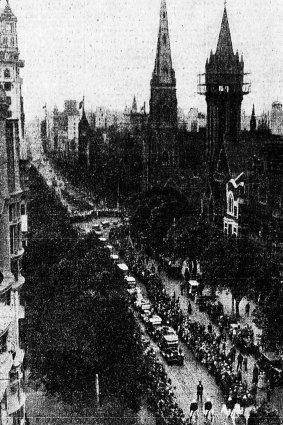 The cortege leaving Scots’ Church.