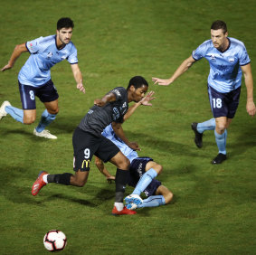 Sydney FC struggle to contain the English youngsters.