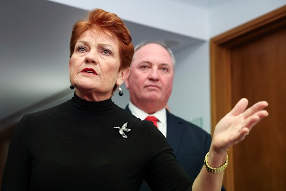 One Nation leader Pauline Hanson and MP Barnaby Joyce have lashed out after being forced to sack convicted rapist Sean Black.