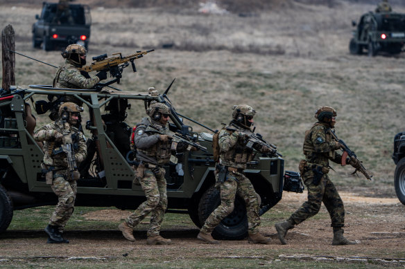 Spanish and Bulgarian troops take part in a NATO exercise in Bulgaria last week.