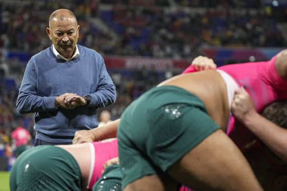 Eddie Jones at the Rugby World Cup.