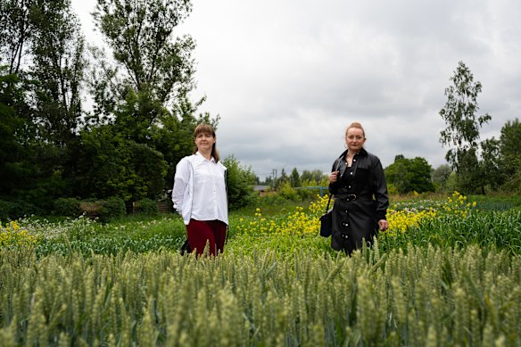 Olena and Maryna are also learning about cultivation to build a new life for themselves.
