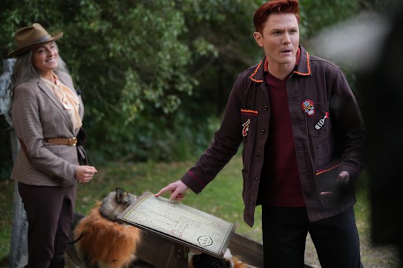 Killeen with one of The Traitors’ contestants, comedian Rhys Nicholson, who is a judge on Drag Race Down Under.   