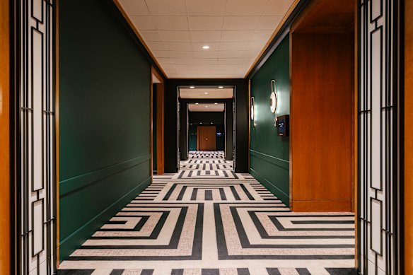 French connection… hotel hallway.