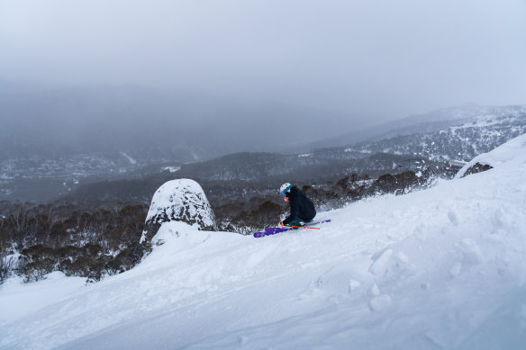 Skiers are rejoicing amid a welcome snowstorm at Thredbo on Tuesday.