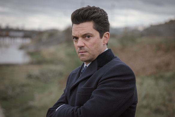 Dominic Cooper as solicitor Edwyn Cooper in The Gold. 