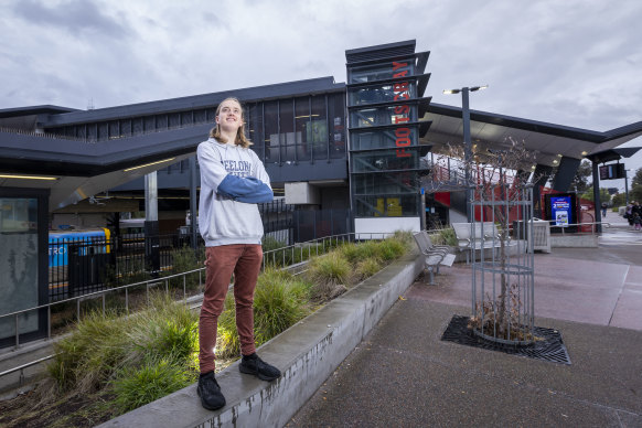 Josh Watling at his game’s winning Footscray station.