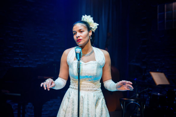 As Billie Holliday, Zahra Newman sings with devastating force.